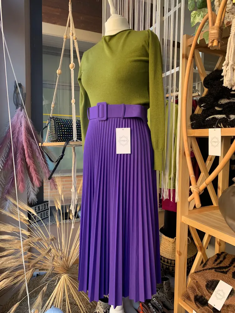Viola Farfetch Donna Abbigliamento Gonne Gonne midi Gonna midi Hermony metallizzata 